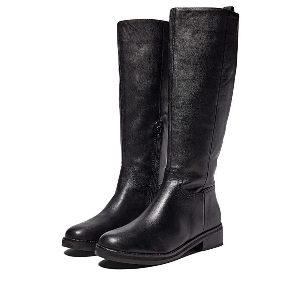 Abercrombie & Fitch Agra Tall Boots Women's 9 Black Leather Knee High ZAP1035
